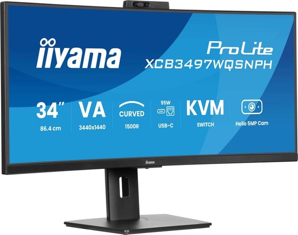 Monitor IIYAMA ProLite XCB3497WQSNPH-B1 32 UWQHD VA 0.4ms 120Hz Sort