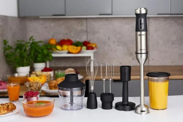 Stavblender MPM MBL-42M sort-sølv