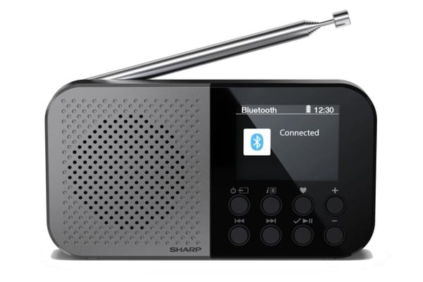 SHARP Osaka DR-P520 Bärbar Radio – Svart och Grå