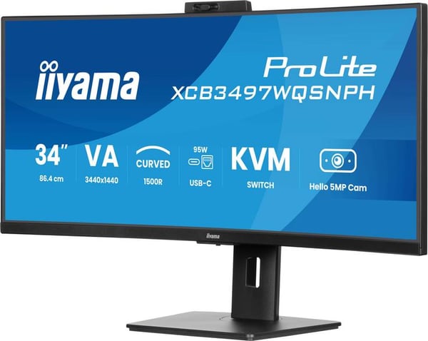 Monitor IIYAMA ProLite XCB3497WQSNPH-B1 32 UWQHD VA 0.4ms 120Hz Sort