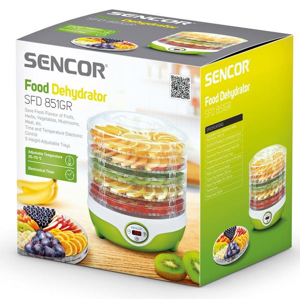 SENCOR SFD 851GR Fødevaretørrer – Grøn-Transparent