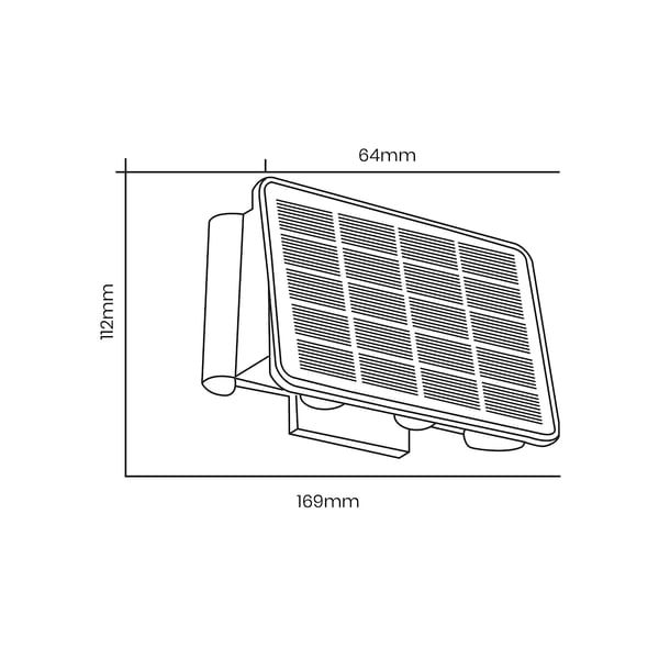 ALF 50LM 3000K SOLAR VÆGLAMPE