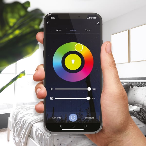 SMART WIFI LED-PÆRE GU10 5W RGB CCT DIM FARVE VARIABEL