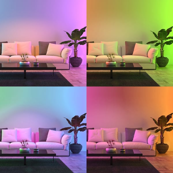 SMART WIFI LED-PÆRE GU10 5W RGB CCT DIM FARVE VARIABEL