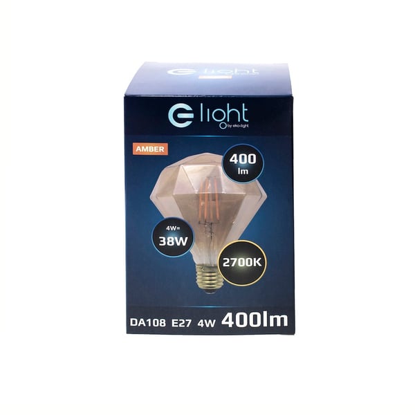 DEKORATIV LED-PÆRE E27 4W VARM DIAMANT