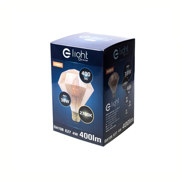 DEKORATIV LED-PÆRE E27 4W VARM DIAMANT