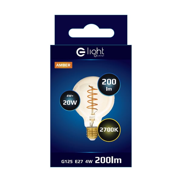 DEKORATIV LED-PÆRE E27 4W G125 VARM
