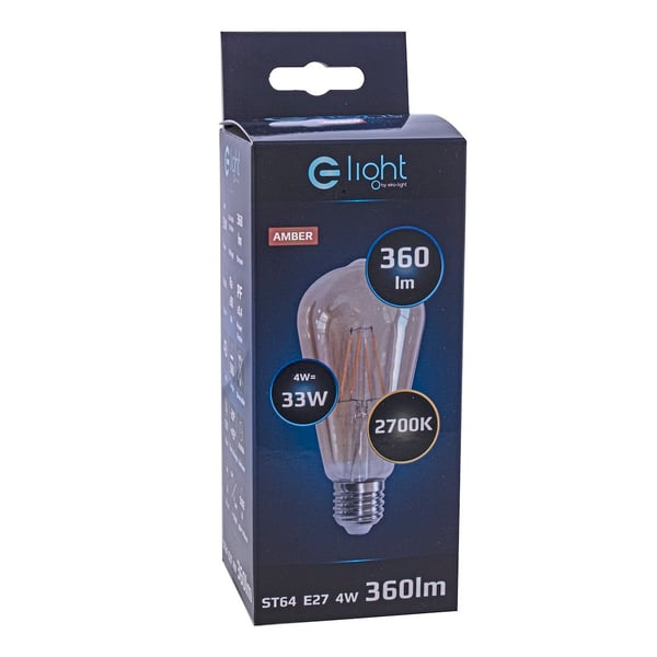 DEKORATIV LED-PÆRE E27 4W ST64 VARM AMBER
