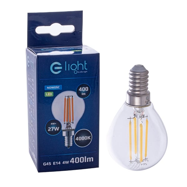 LED-HEHKULAMPPU E14 4W G45 NEUTRAALI