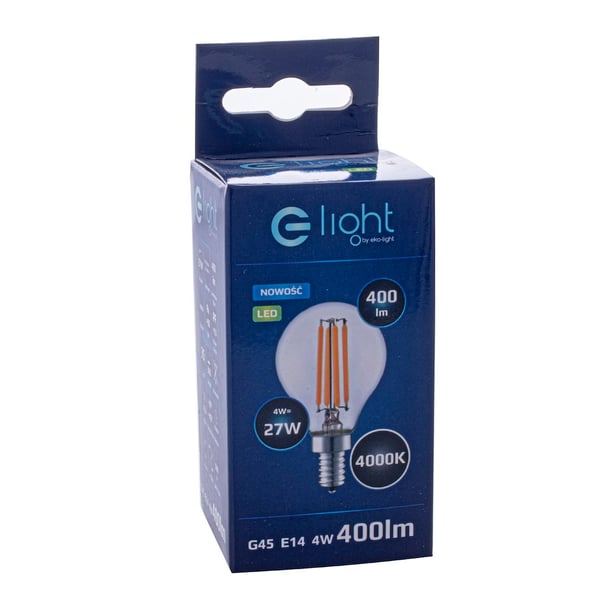 LED-HEHKULAMPPU E14 4W G45 NEUTRAALI