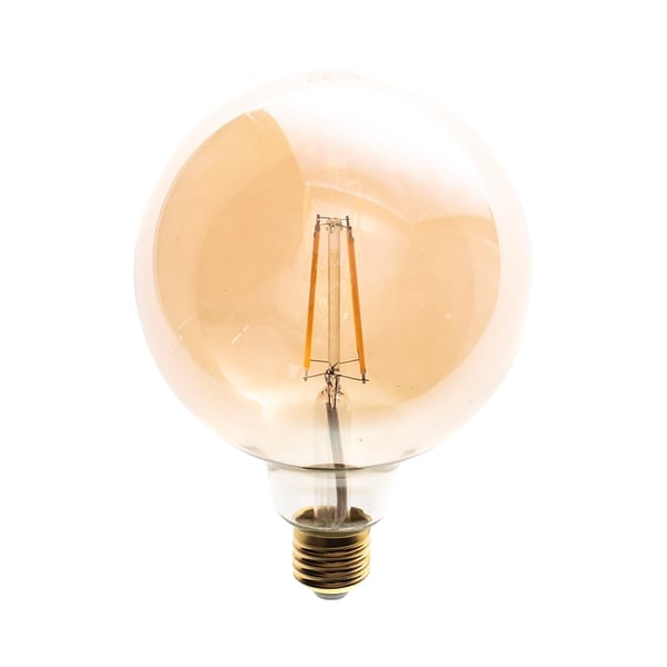 LED-HEHKULAMPPU E27 6W G125 LÄMMIN AMPERMANEN