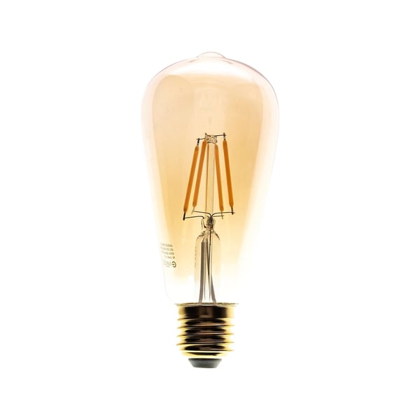 LED-HEHKULAMPPU E27 6W ST64 LÄMMIN AMPERMANEN