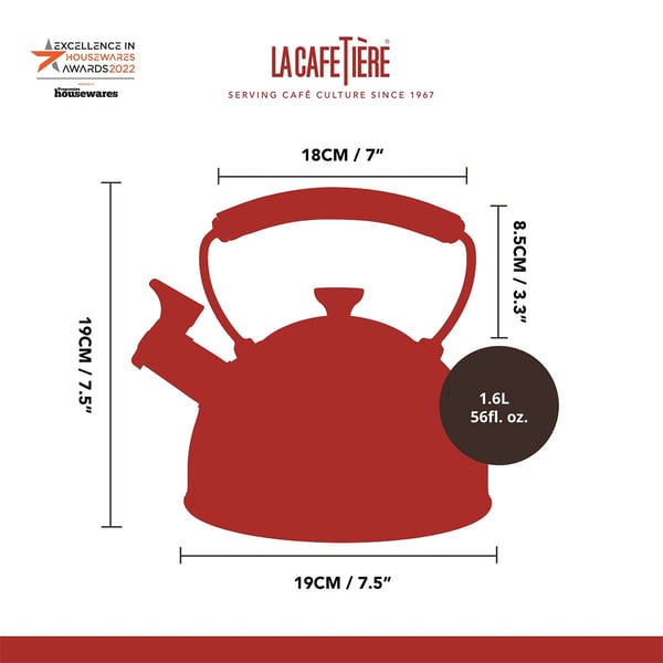 Fløjtekedel 1,6 L Sort / La Cafetiere