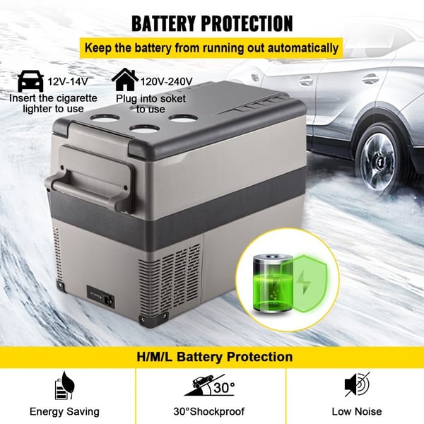 45L kompressori jääkaappi veneeseen, kuorma-autoon ja autoon - tehokas 45W mini jääkaappi.