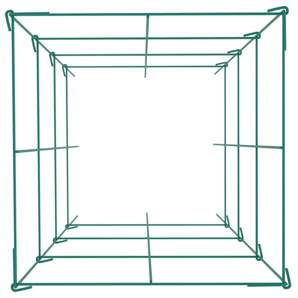 Tomatbure, 37 x 37 x 100 cm, 6 pakker firma plante støtte, grønne PVC-belagte stål tårne til klatrende planter og grøntsager.