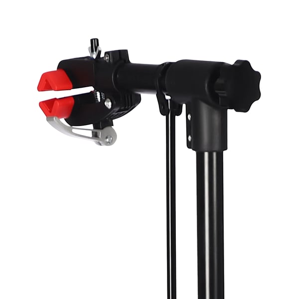 Polkupyörän huoltoteline - Taittuva työjalusta - MTB- ja maantiepyörille - Korkeus 107,9–189,8 cm - Enimmäiskuorma 50 kg - Musta/Punainen