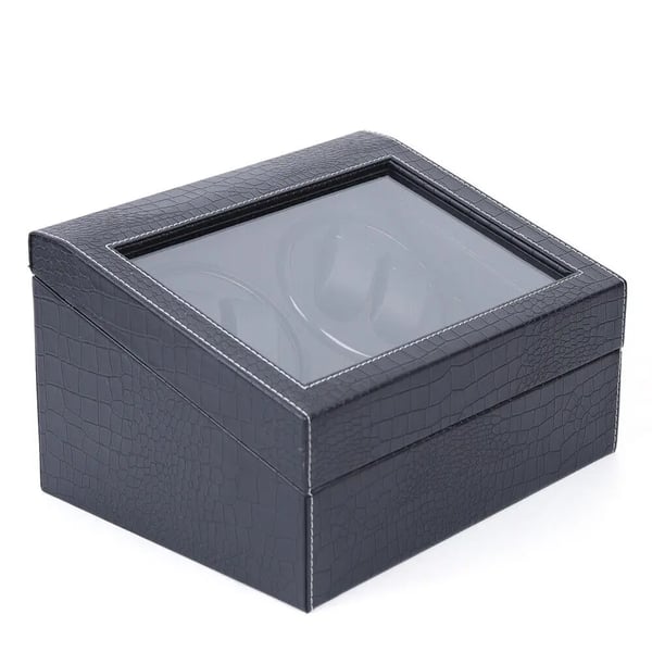 Urbevæger Watch Winder - Automatisk displayboks - 10 Ure - MDF/PU/Glas - 100–240V - Miljøvenlig - Sort