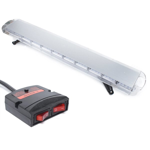 LED Advarselslysbjælke - Stroboskop Tag-lysbjælke - 131 cm, 96 LED, 12/24 V, 96 W, 5 m Kabel - Ravgul