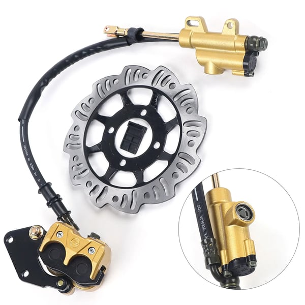 Hydraulisk bremsesæt - Med bremseskive - Til 49–125 cc 4‑takt - Mini & pocketbike - Dirt/pitbike - Komplet sæt