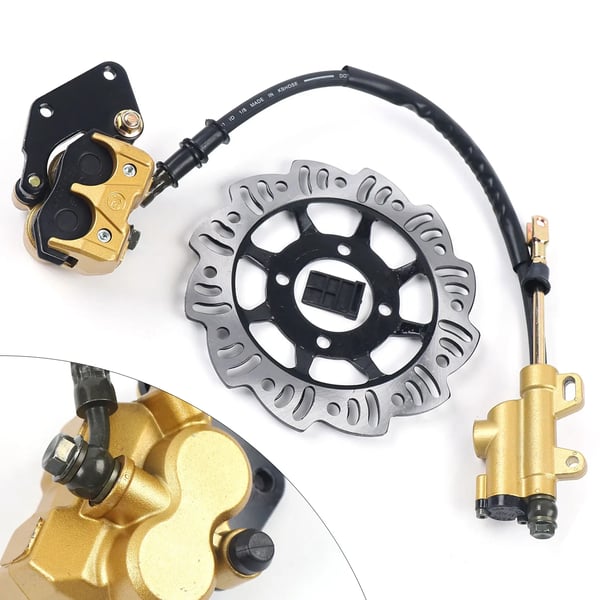Hydraulisk bremsesæt - Med bremseskive - Til 49–125 cc 4‑takt - Mini & pocketbike - Dirt/pitbike - Komplet sæt