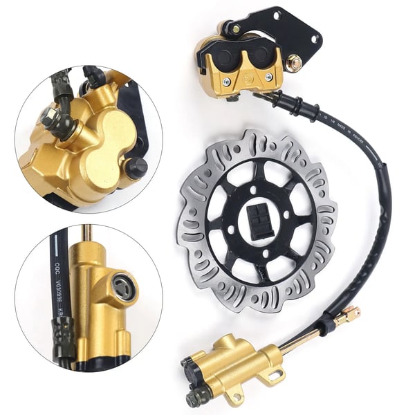 Hydraulisk bremsesæt - Med bremseskive - Til 49–125 cc 4‑takt - Mini & pocketbike - Dirt/pitbike - Komplet sæt