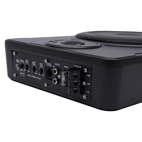Bil subwoofer - Ultratynd under-sæde, lukket system - 20 cm - 600 W - 12 V - 20–150 Hz - >90 dB SNR - Aluminiumlegering - Sort