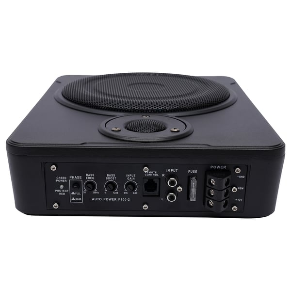 Bil subwoofer - Ultratynd under-sæde, lukket system - 20 cm - 600 W - 12 V - 20–150 Hz - >90 dB SNR - Aluminiumlegering - Sort