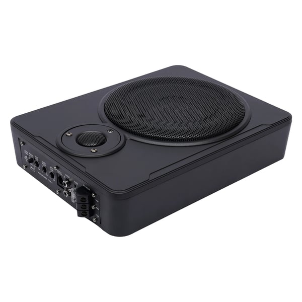 Bil subwoofer - Ultratynd under-sæde, lukket system - 20 cm - 600 W - 12 V - 20–150 Hz - >90 dB SNR - Aluminiumlegering - Sort
