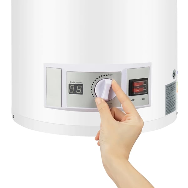 Elektrinen lämminvesivaraaja, 80 L säiliö, LED-näyttö, 220 V, valkoinen