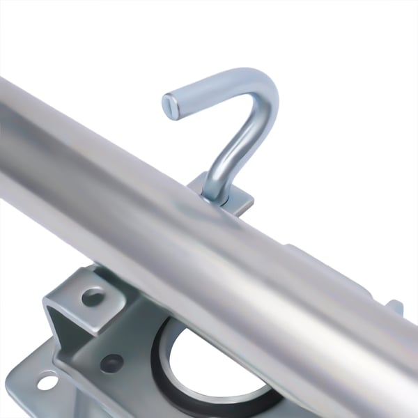 Støttehjul/Jockeyhjul til trailer campingvogn autocamper - Automatisk støttehjul - Maks belastning 544 kg - 50 mm rørdiameter - Galvaniseret stål