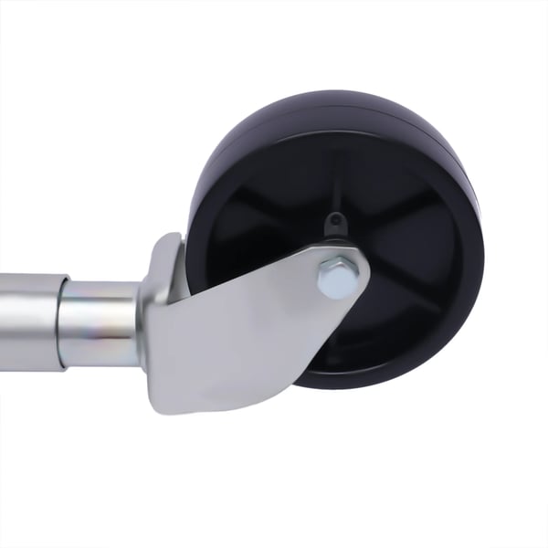 Støttehjul/Jockeyhjul til trailer campingvogn autocamper - Automatisk støttehjul - Maks belastning 544 kg - 50 mm rørdiameter - Galvaniseret stål