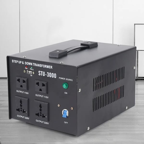 Spændingsomformer, ringkerne-transformator, 3000 W, 110–220 V op-/nedkonvertering, EU-adapter med USB-port