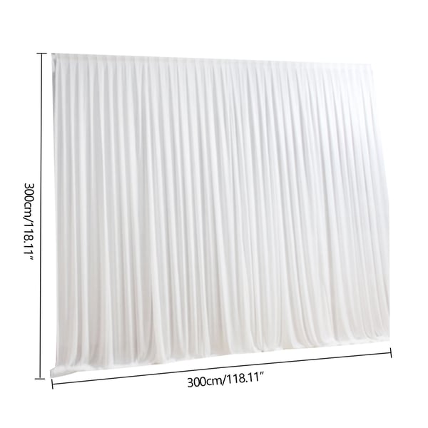 Voile gardin - Vinduesgardin - Gennemsigtig - 1 Panel - Ice silk-stof - Til fladt vindue - Moderne stil - Stue - Hvid