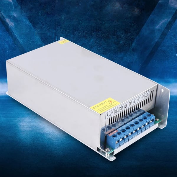Strømforsyning - Switch-mode strømforsyning - 1000 W - 20 A - Indgang AC 220 V - Udgang DC 48 V - 24,1×12,2×6,5 cm - 1,36 kg - Sølv