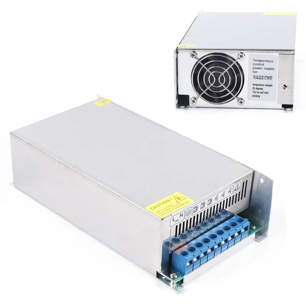Strømforsyning - Switch-mode strømforsyning - 1000 W - 20 A - Indgang AC 220 V - Udgang DC 48 V - 24,1×12,2×6,5 cm - 1,36 kg - Sølv