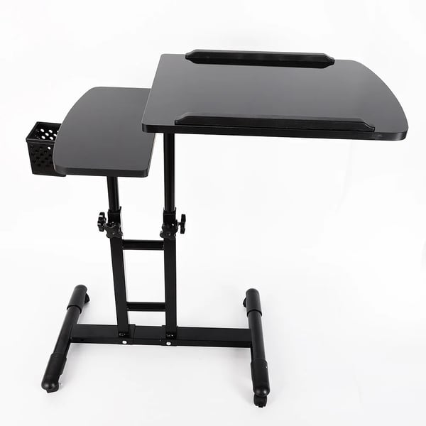 Tatuointiasema - Tatuointivaunu rullatarjottimella - Korkeus 57,5–90 cm - Tasokoko 64×40 cm - Kantavuus 12,5 kg keskellä/2,5 kg reunassa - Musta