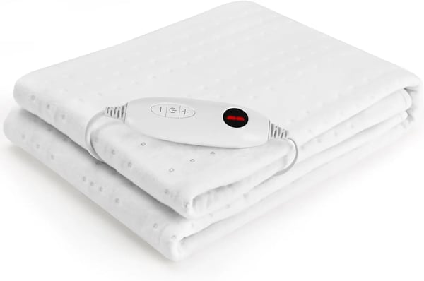 Elektrisk värmemadrass - 150 x 80 cm - 100 W - 6 Värmelägen - 8 h Auto-avstängning - EU-kontakt - Maskintvättbar - Vit