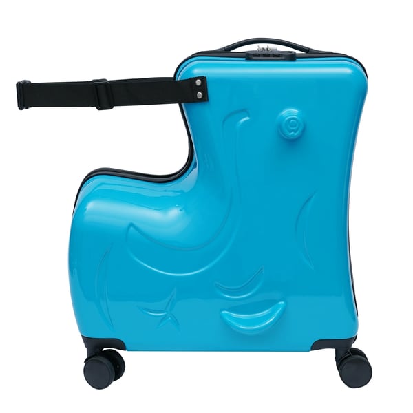 20″ børnekuffert, ride-on spinner-trolley, vandtæt, pink
