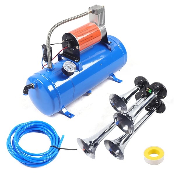 Lufthorn kompressor til køretøj - Ombord kit - 150 PSI - 12 V DC - 23 A - 50×20×50 cm - Til bil, lastbil, SUV, båd, traktor