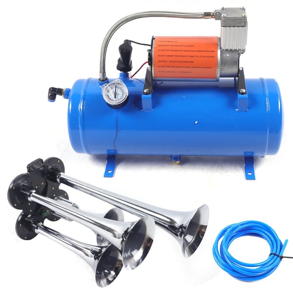 Lufthorn kompressor til køretøj - Ombord kit - 150 PSI - 12 V DC - 23 A - 50×20×50 cm - Til bil, lastbil, SUV, båd, traktor