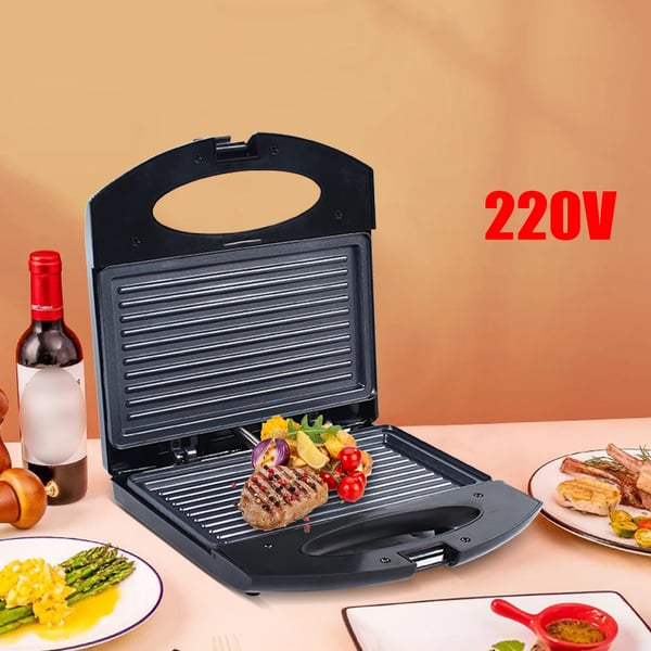 Elektrisk sandwichgrill 850 W, panini- og vaffeljern, non-stick plader