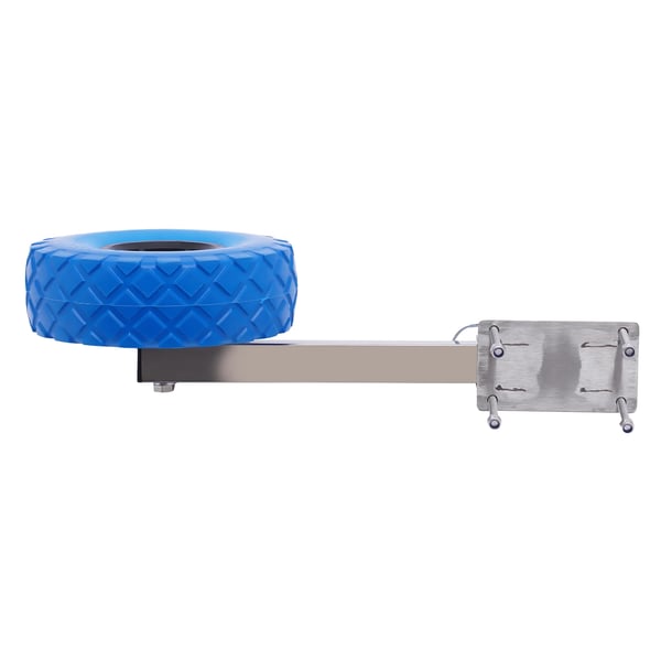 Søsætningshjul - Til gummibåd - Sammenklappelig - Rustfrit stål - Hjul Ø25 cm, bredde 8 cm - Stanglængde 40 cm - Maks 150 kg