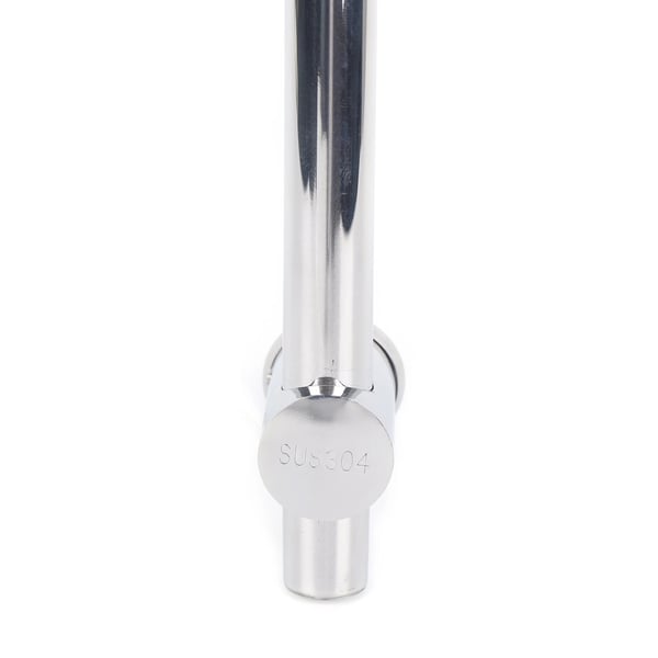 Bruserskinne - Justerbar glidestang 66 cm - Rustfrit stål - Højglanspoleret - Montering uden boring - Holder til håndbruser