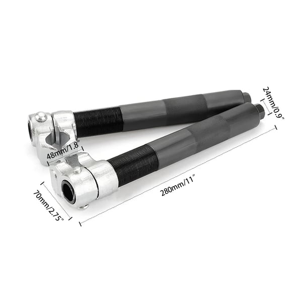 Fjederbenskompressor til bil - Fjederspændersæt - Krom-molybdæn stål - 2 stk - 3,3 kg - 28×4,8×7 cm - Universal