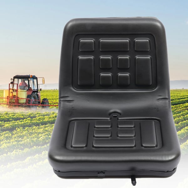 Universal traktor- og gaffeltrucksæde - Tykt vandtæt PU-læder - Horisontalt justerbart - Rustbeskyttet jernplade - 36 x 35 x 30 cm - Sort