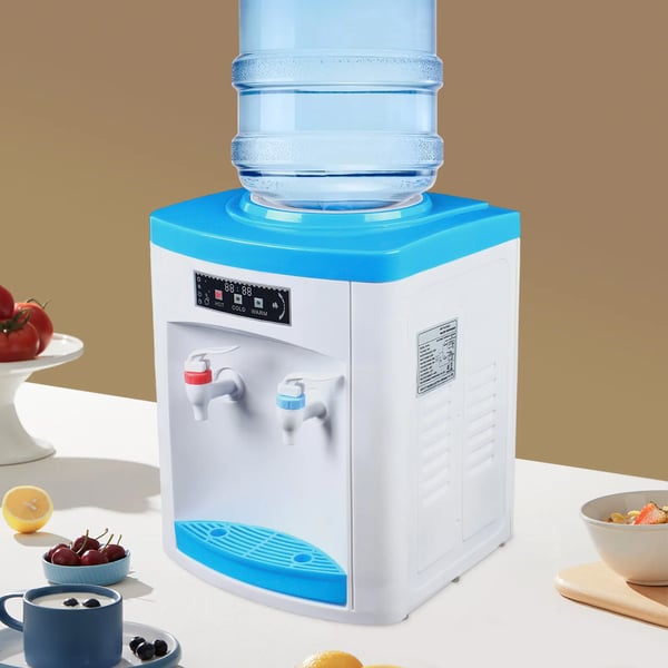 HS-02 vedenannostelija, kuuma ja kylmä, irrotettava yleisteline, 5–18 L pullolle, valkoinen