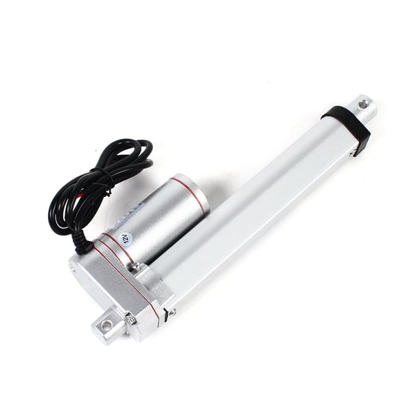 Lineaaritoimilaite - 12V DC moottori - Kaukosäädin erittäin herkällä vastaanottimella - Nopeus 10 mm/s - Max 3 A - IP54 - Alumiiniseos - Punainen