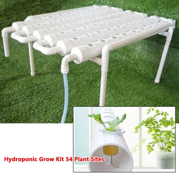 Hydroponisk dyrkningssæt - 1-lags system - 36 plantehuller - Huldiameter 3,2 cm - PVC-U - Vandsparende - Lavendel