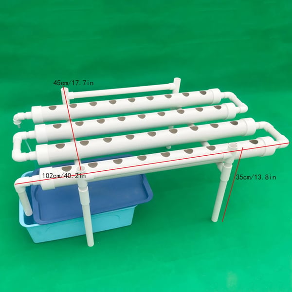 Hydroponisk dyrkningssæt - 1-lags system - 36 plantehuller - Huldiameter 3,2 cm - PVC-U - Vandsparende - Lavendel