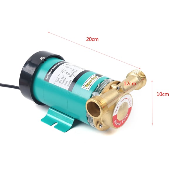 Trykforøgerpumpe - Automatisk cirkulationspumpe - 120W - 230V 50Hz - Løftehøjde 15 m - 25 l/min - Flowkontakt i messing - Grøn
